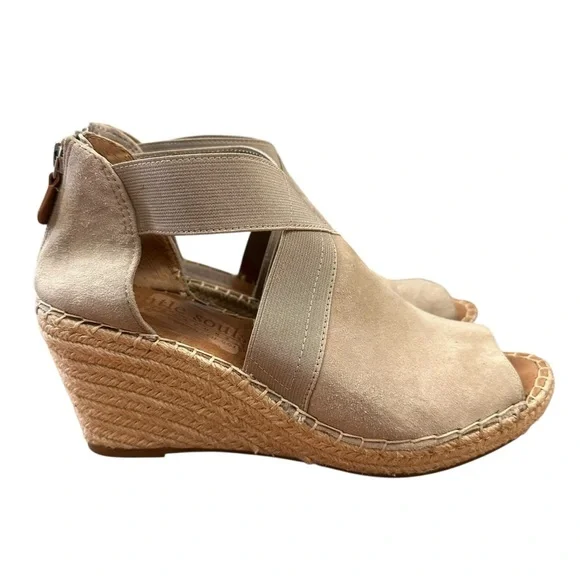 Gentle Souls by Kenneth Cole Colleen suede wedge espadrille sandals 7.5 - Picture 2 of 11